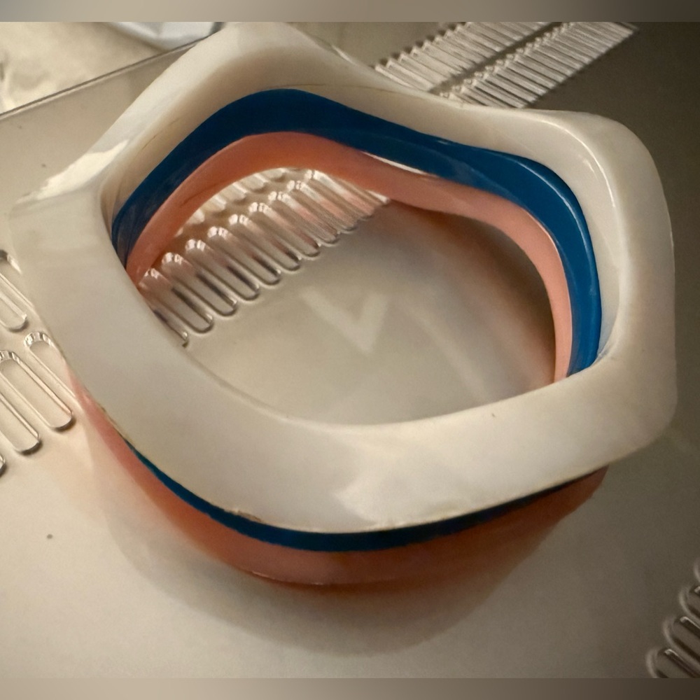 Vintage 80s 90s Retro Wavy Bangle Bracelets